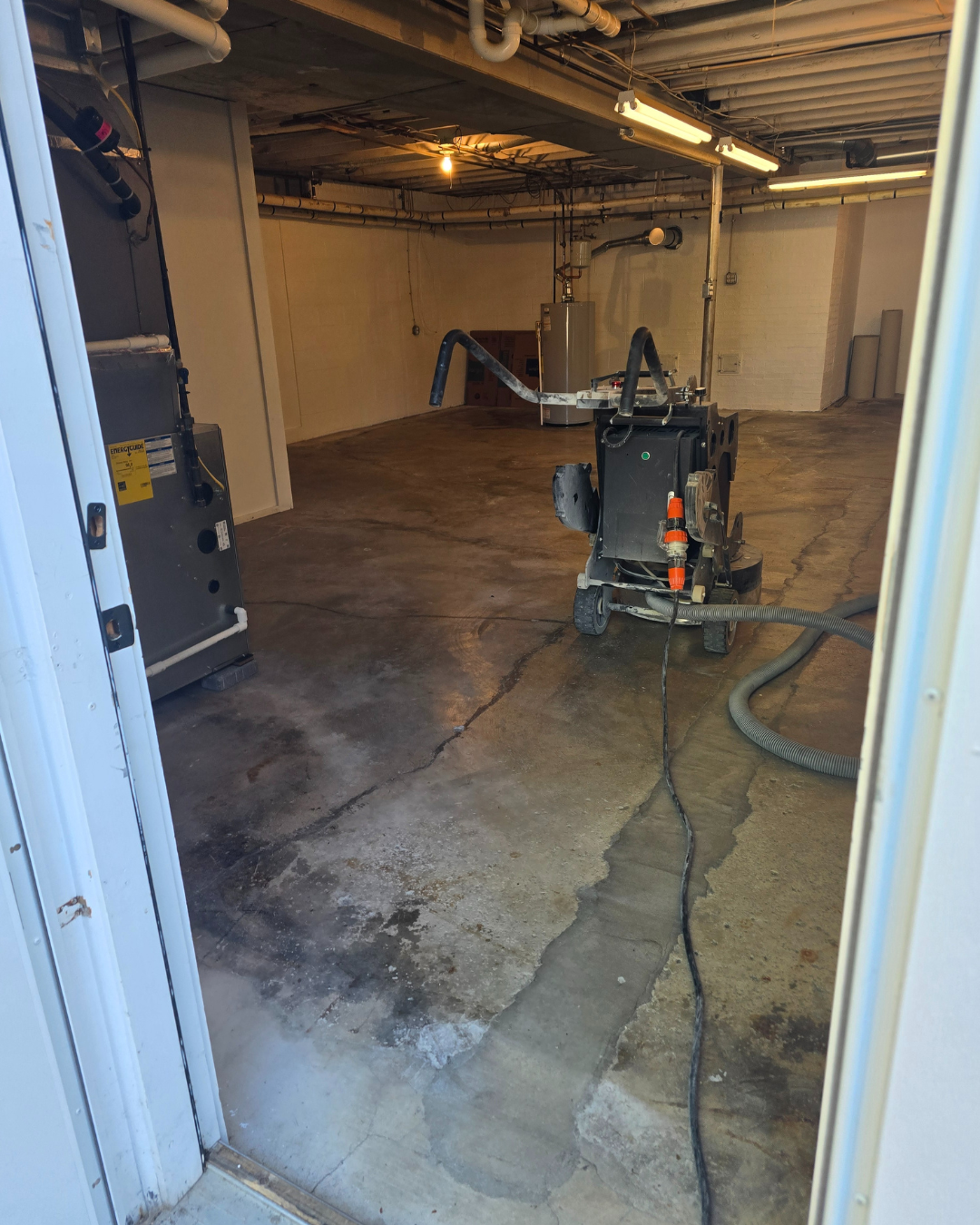 basement floor before epoxy