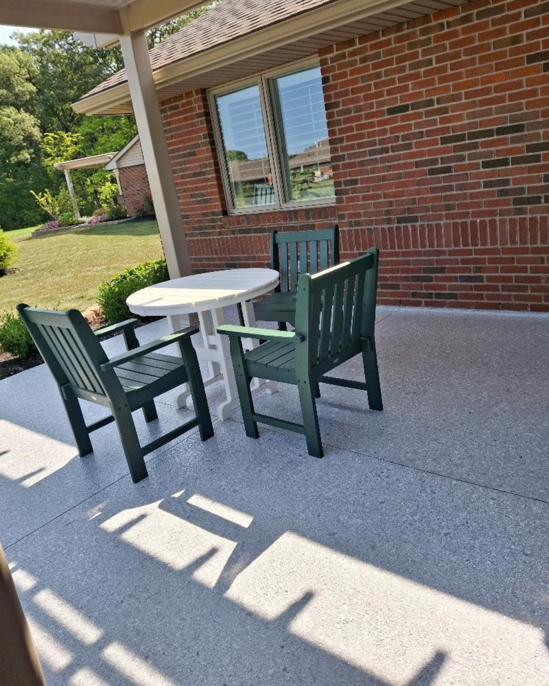 porch concrete floor after epoxy