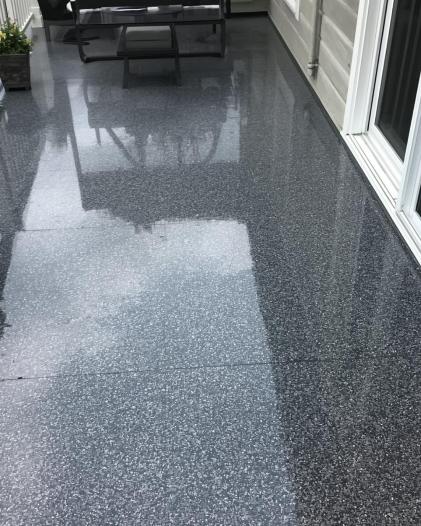 charcoal flake porch epoxy marysville oh