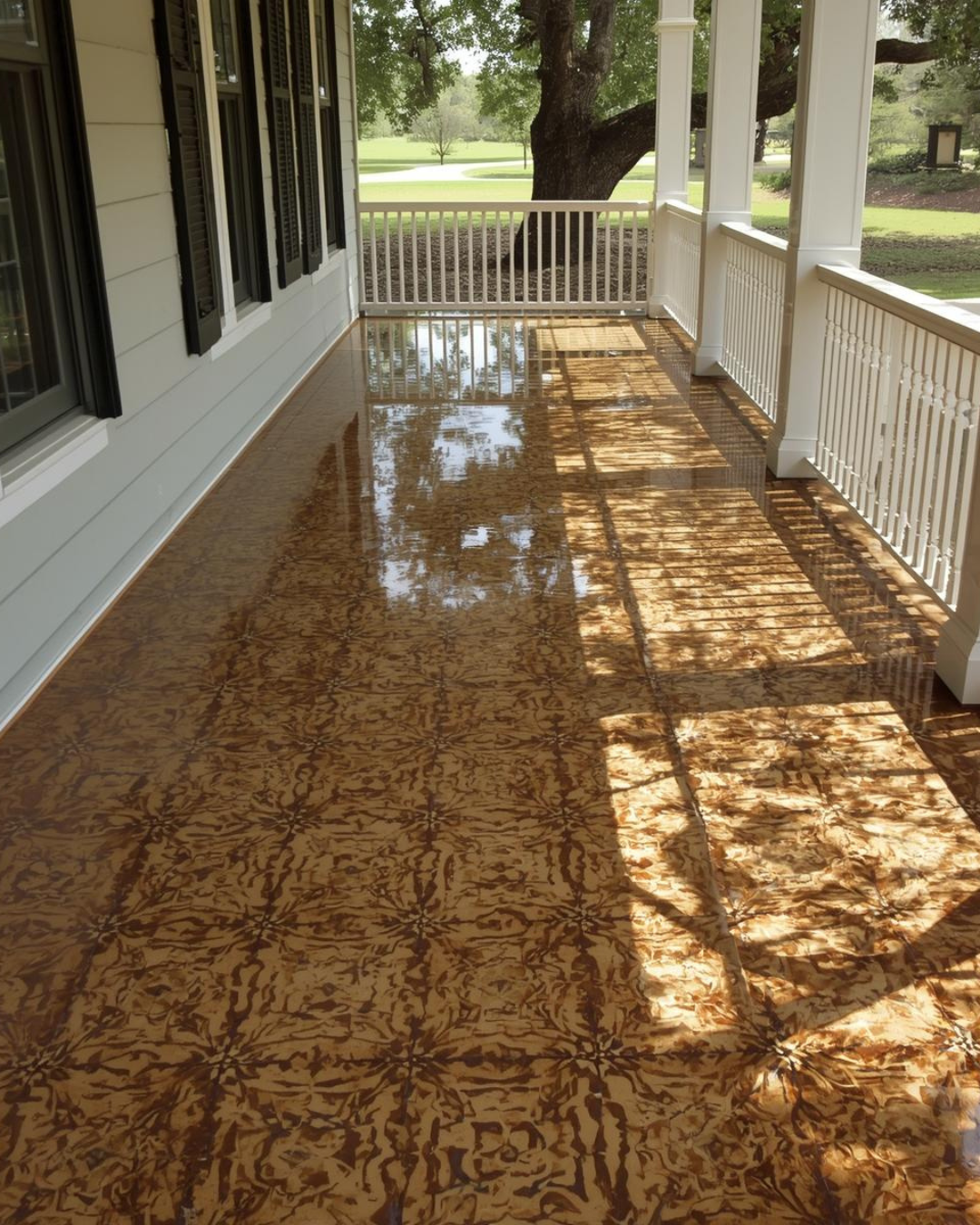 decorative brown porch epoxy columbus oh