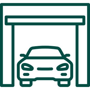 car inside a garage icon