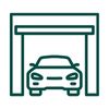 car inside a garage icon