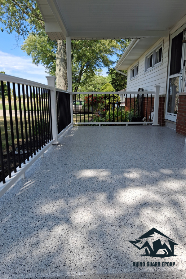 porch concrete epoxy flooring sidney ohio - Rhino Guard Epoxy sidney ohio porch with concrete epoxy flooring